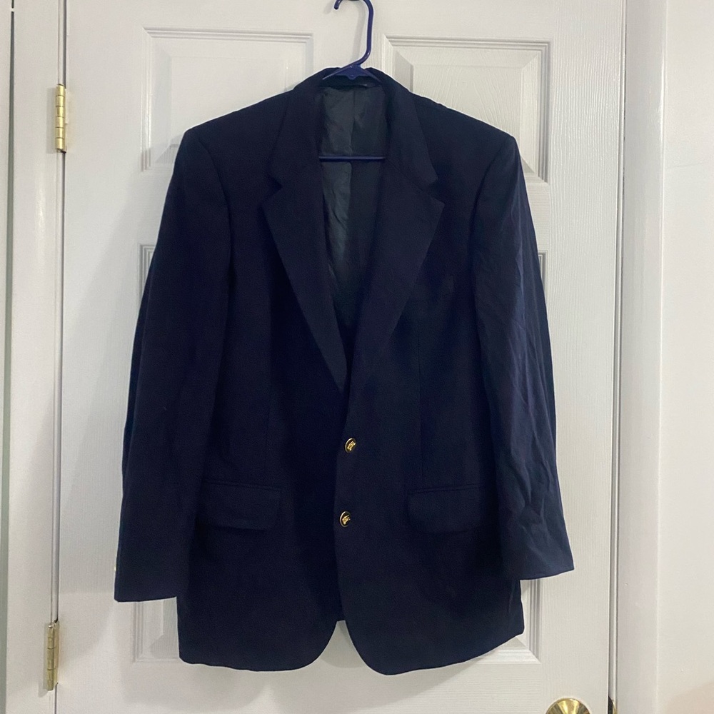Burberry Navy 100%pure wool business evening blazer size 42